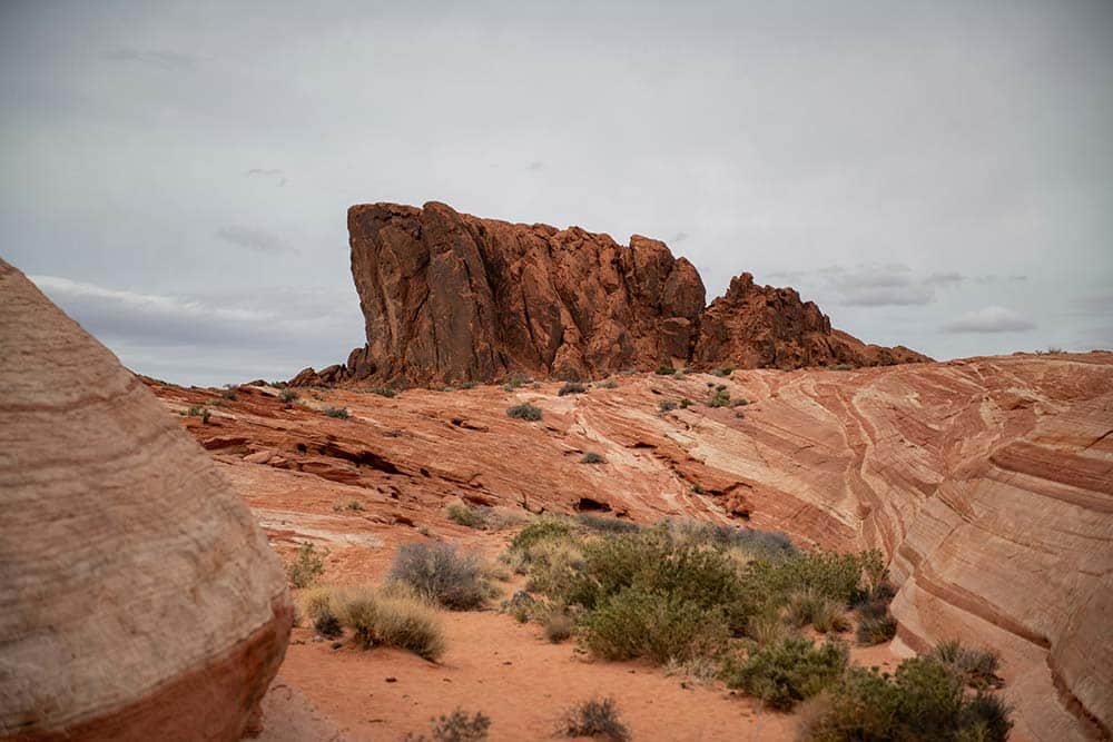 red rock formations and desert landscape